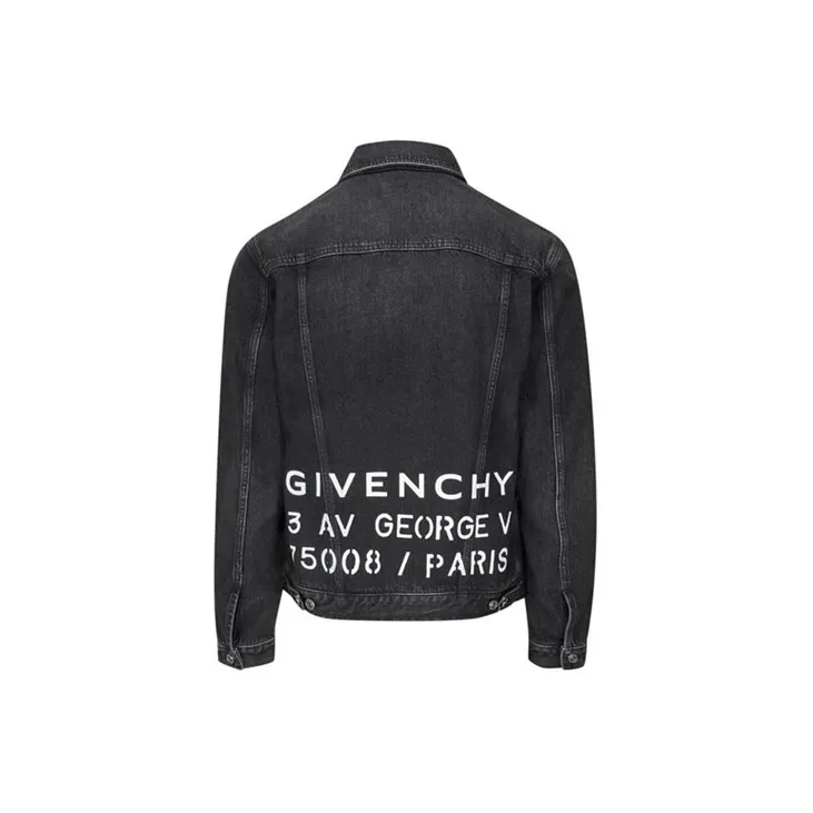 Givenchy Denim Jackets Men Black-1