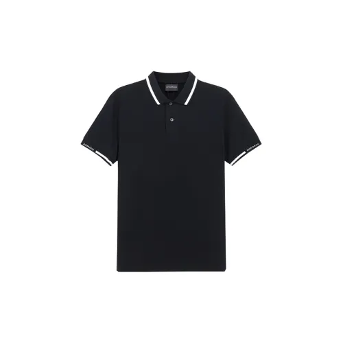 EMPORIO ARMANI Polo Shirts Men Blue Black