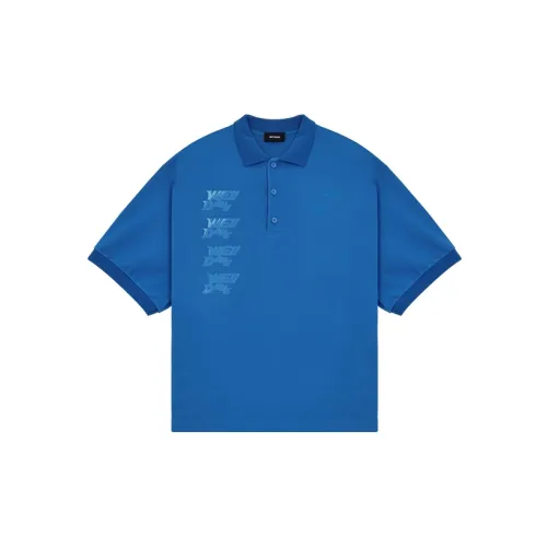 WE11DONE Polo Shirts Unisex Blue