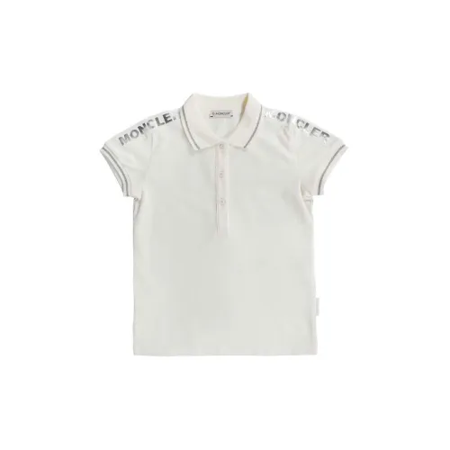 Moncler  Children‘s Wear  Logo Letter  Printing  Causual   Polo  Boy   White