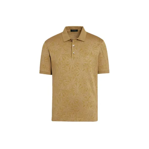 Ermenegildo Zegna Polo Shirts Men Yellow Green