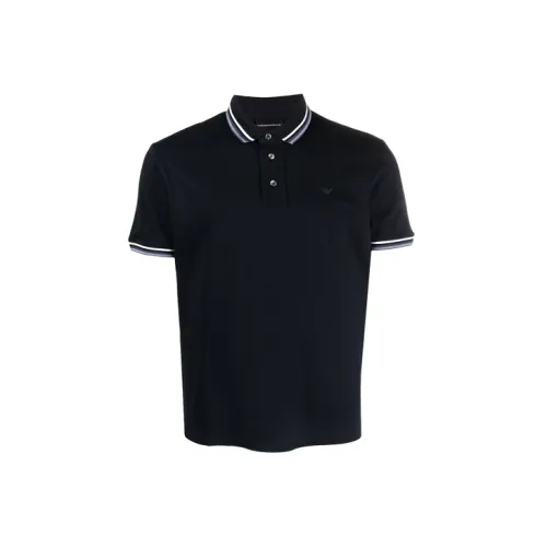 EMPORIO ARMANI Polo Shirts Men Navy Blue