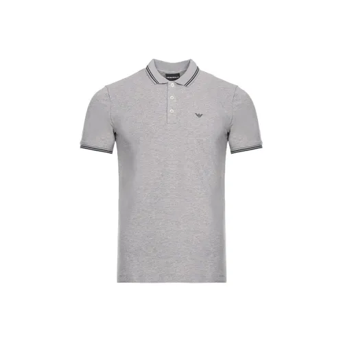 EMPORIO ARMANI Polo Shirts Men Mixed Gray