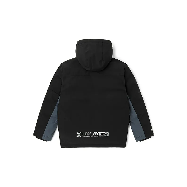 Kappa Letter Hooded Thickened Cropped Down Jacket Men's-4