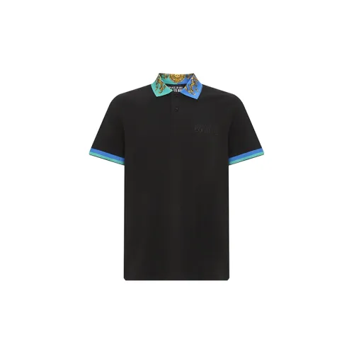 VERSACE JEANS COUTURE Polo Shirts Men Black