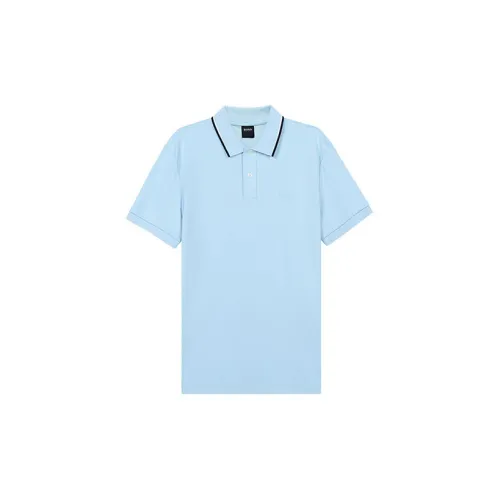 HUGO BOSS Polo Shirts Men Light Blue