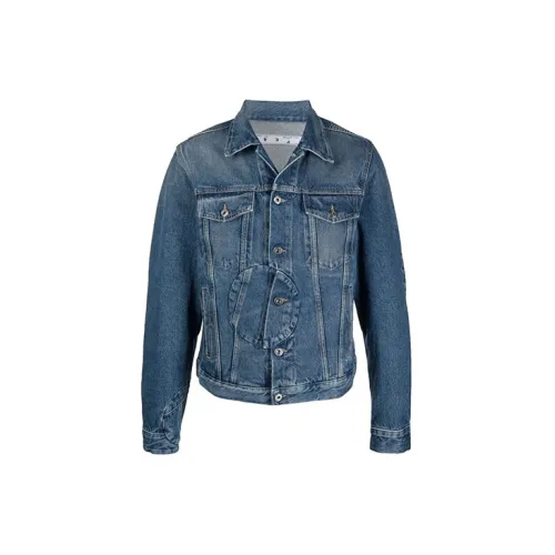 OFF-WHITE FW21 Denim Jackets Men Blue