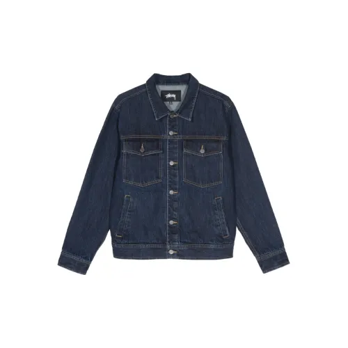 Stussy Denim Jackets Unisex Blue