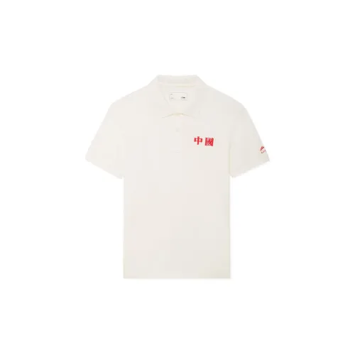 LINING Sports Life Collection Polo Shirts Men Off White