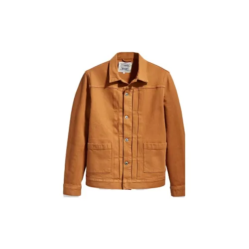 Levis Denim Jackets Men Orange