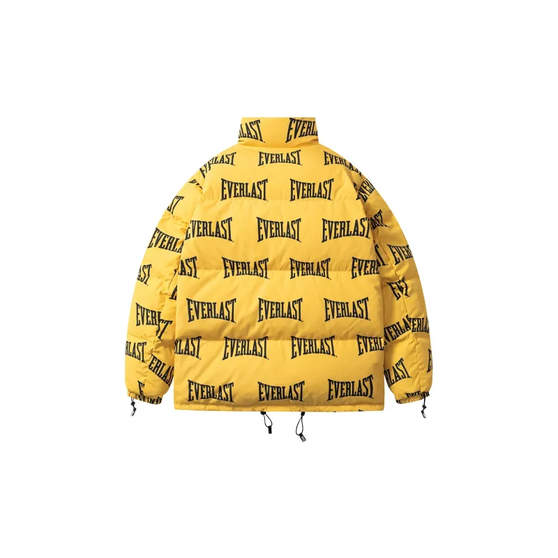 Everlast Letter Stand Collar Loose Fit Thickened Down Jacket Unisex-3