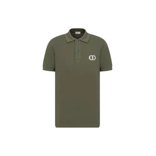 DIOR Quarterly New Products Polo Shirts Men Olive