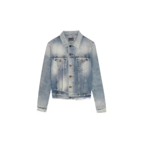 SAINT LAURENT Denim Jackets Men Blue