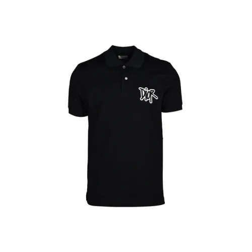 Stussy DIOR Quarterly New Products Polo Shirts Men Black