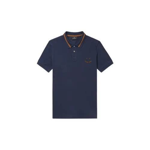 Paul Smith Polo Shirts Men Marine Blue