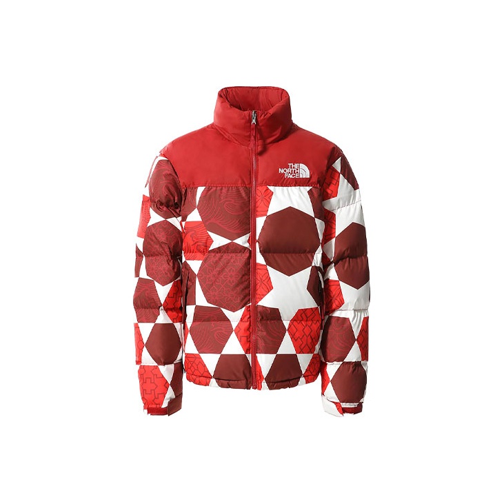 North face red winter jacket best sale