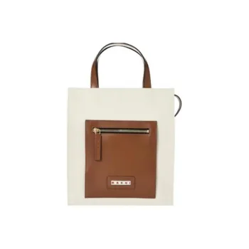 MARNI Cow Leather Handbag, One Shoulder Strap Women's White