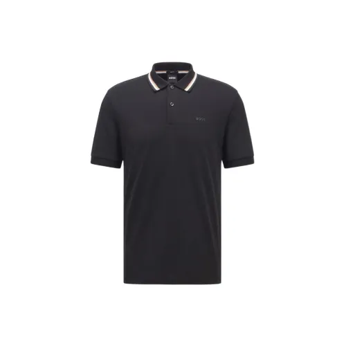 HUGO BOSS Polo Shirts Men Black