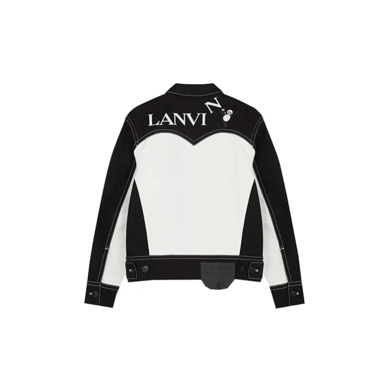 Lanvin x FILA Denim Jacket Men's Black-1