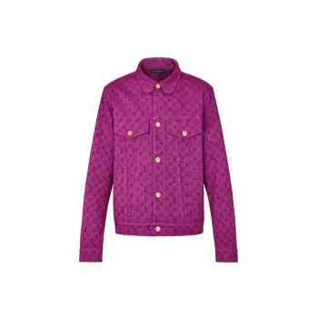 LOUIS VUITTON New Quarterly Products Of LV Denim Jacket Men's Purple