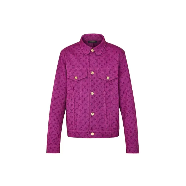 LOUIS VUITTON Denim Jacket Men's Purple-0