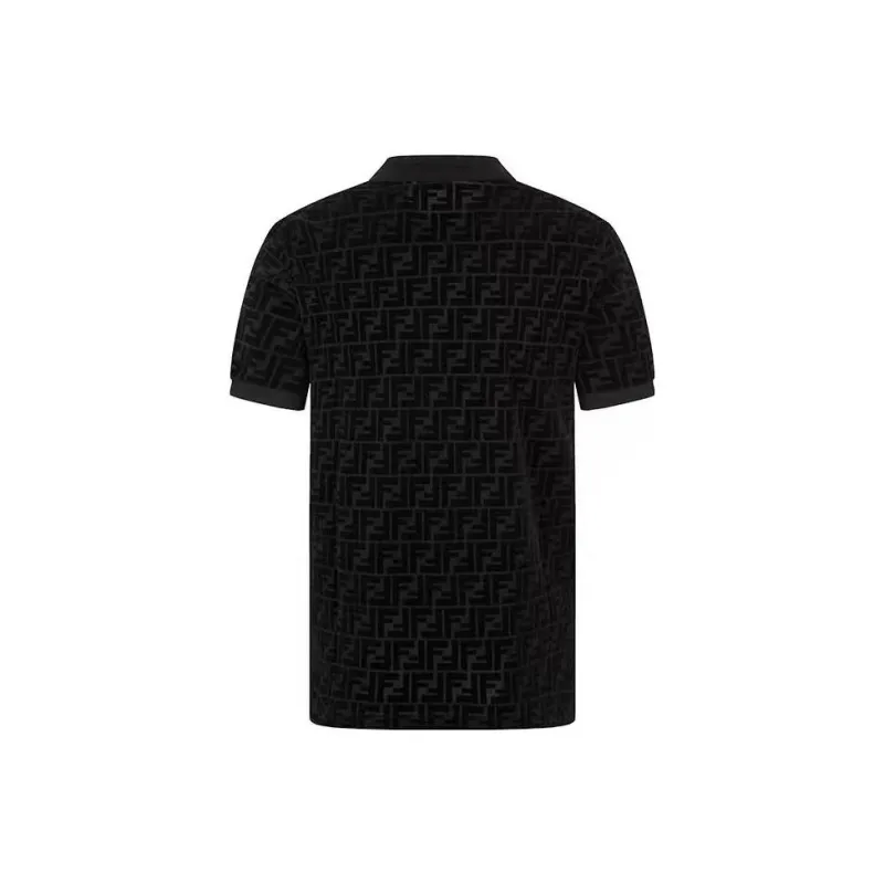 FENDI Ff Jacquard Short Sleeved Polo Shirt-1