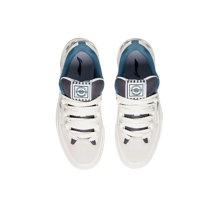 LiNing CF Tracing Slip Resistant, Abrasion Resistant, Lightweight Low Top Sports Casual Shoes Men's White Gray-3