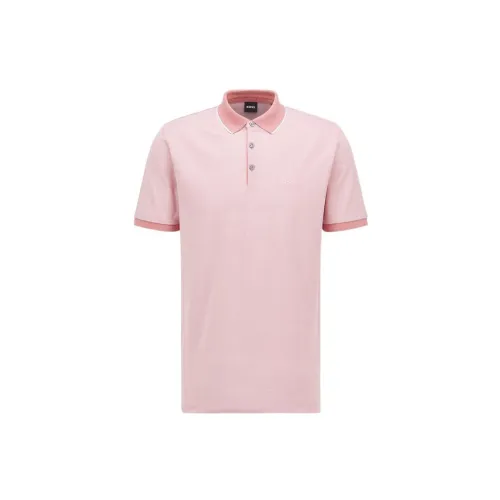 HUGO BOSS Polo Shirts Men Pink