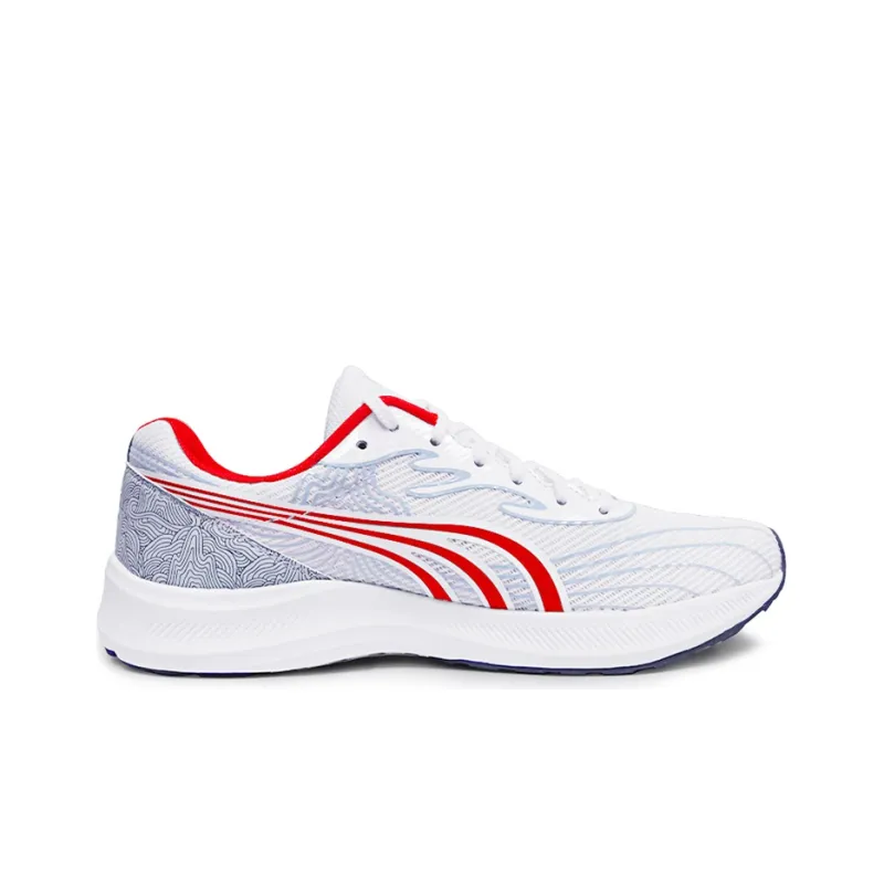 DO WIN Journey To The Second Generation Durable Breathable Low Top Running Shoes Unisex White Red-1