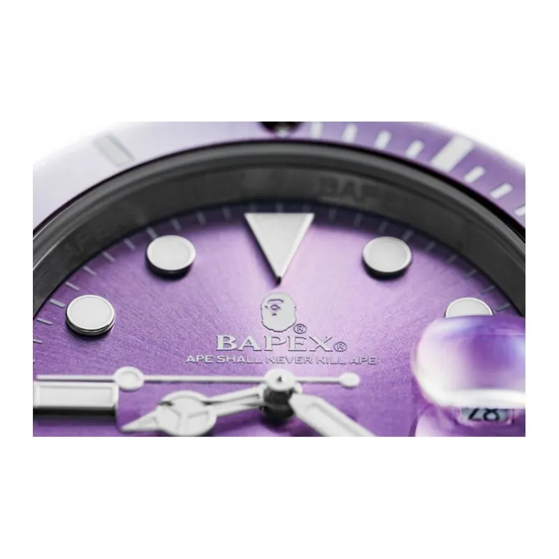 Bape A BATHING APE Type 1 Bapex Watch Silver/Purple-3