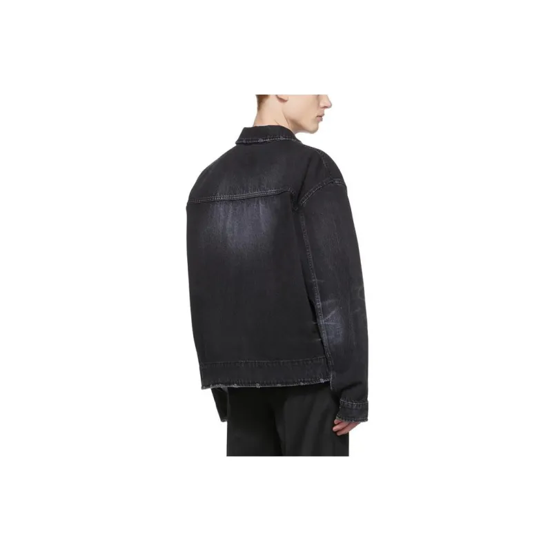 WE11DONE Denim Jackets Unisex Black-1