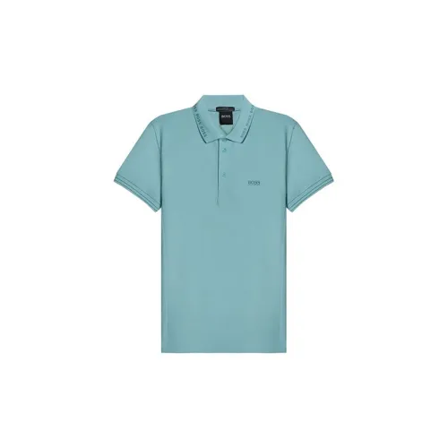 HUGO BOSS Polo Shirts Men Sky Blue