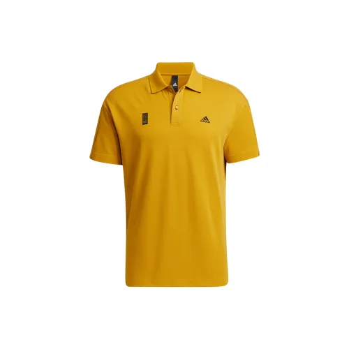 Adidas Polo Shirts Men Gold