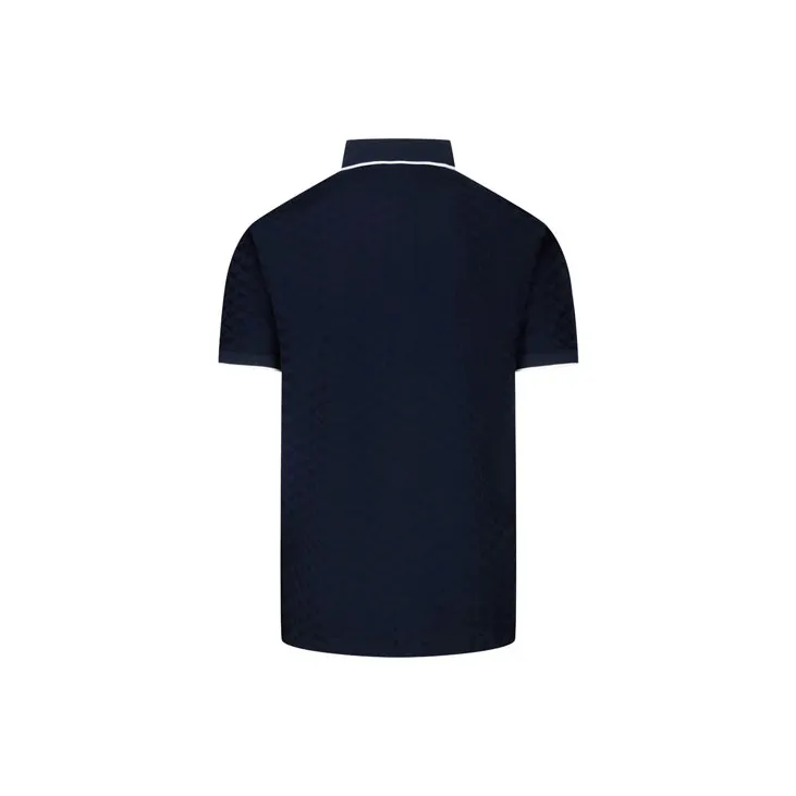 EMPORIO ARMANI Logo Embroidered Short Sleeved Polo Shirt-1