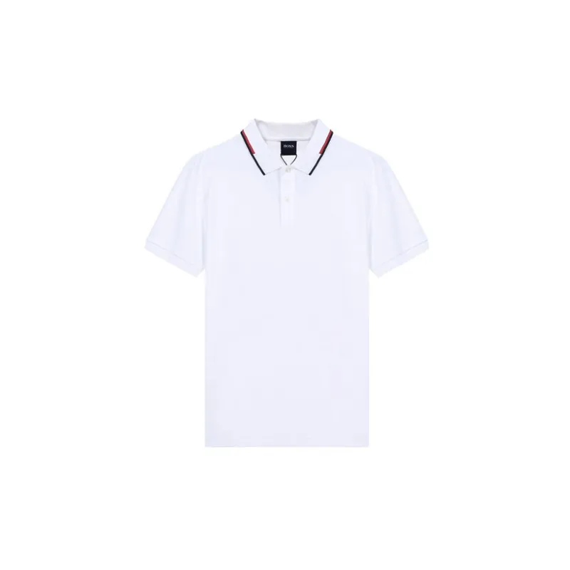 HUGO BOSS Short Sleeved Polo Shirt Men's White-0