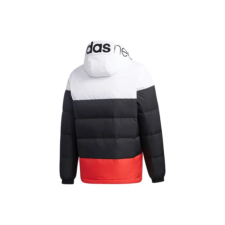 Adidas Neo Down Jacket Winter Men's Black White Red Multicolor-1