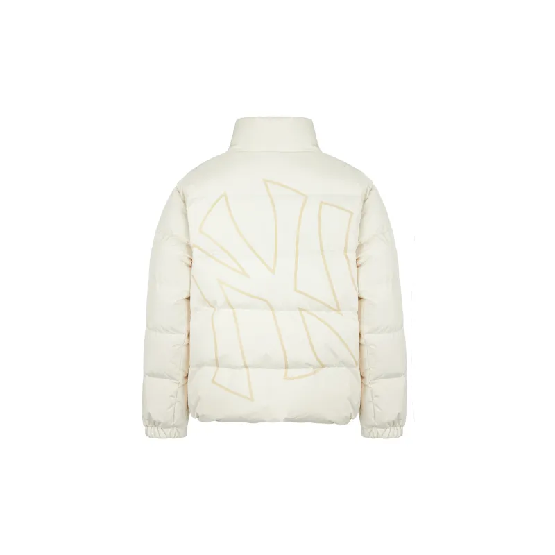 MLB Down Jacket Cropped Unisex Milk White-1