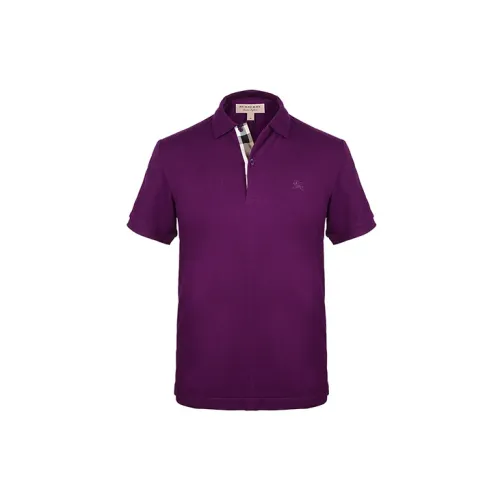 Burberry Polo Shirts Men Purple