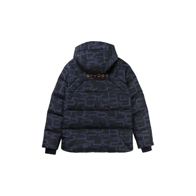 SPYDER Letter Solid Color Hooded Down Jacket Men's-4