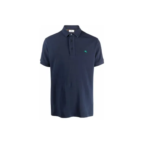 ETRO Polo Shirts Men Marine Blue