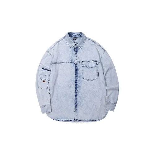 Muscle Dog Denim Jackets Men Light Blue