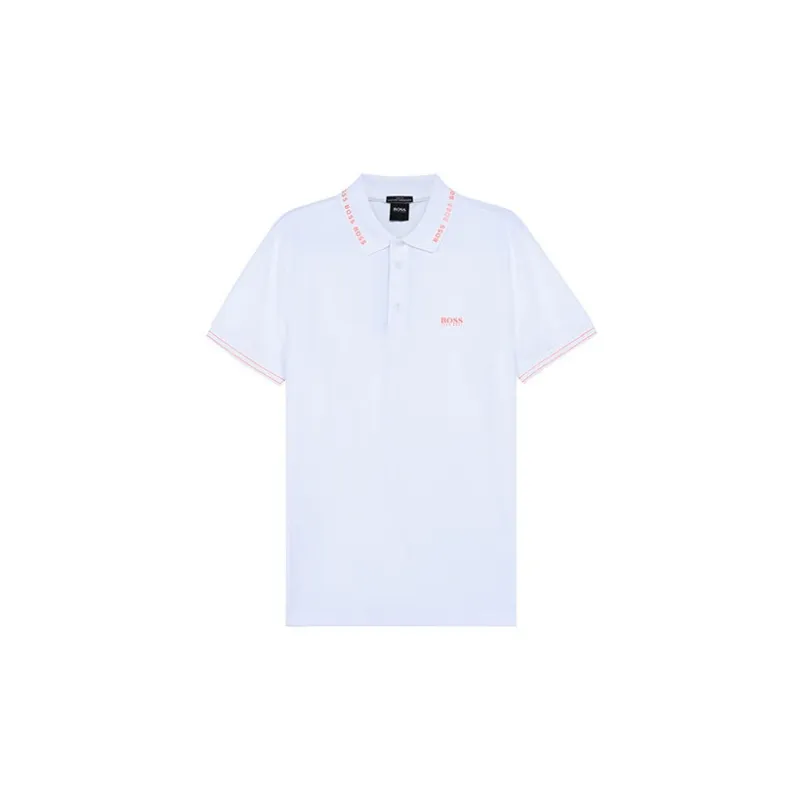 HUGO BOSS Short Sleeved Polo Shirt Men's White-0