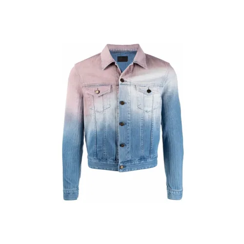 SAINT LAURENT Denim Jackets Men Blue