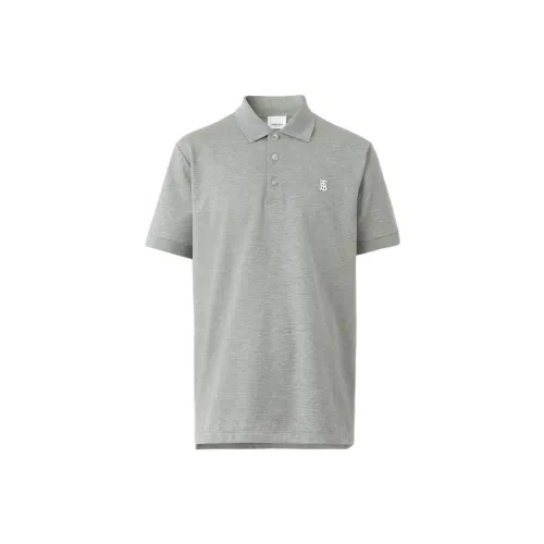 Burberry Polo Shirts Men Light Heather Gray