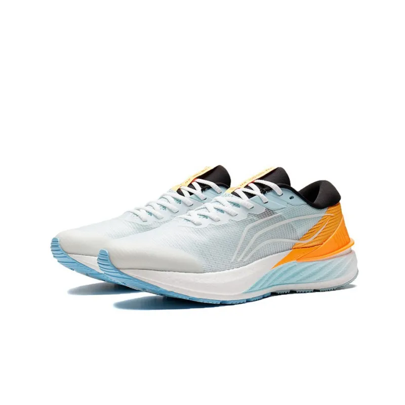 LiNing YueYing 2.0 Cushioning Anti Slip And Wear Resistant Low Top Running Shoes White Blue Orange-2