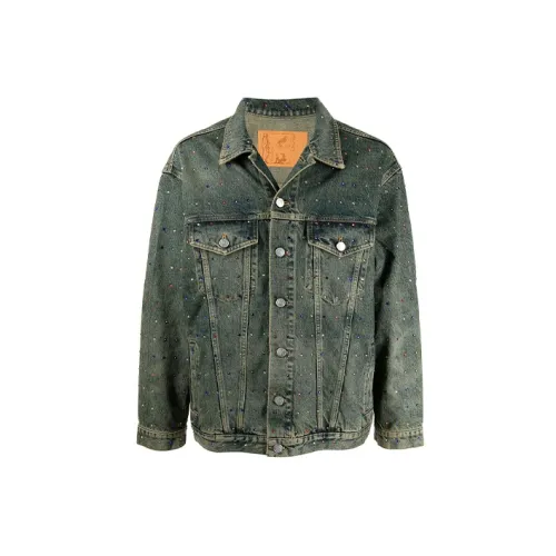 Martine Rose Denim Jackets Unisex Blue