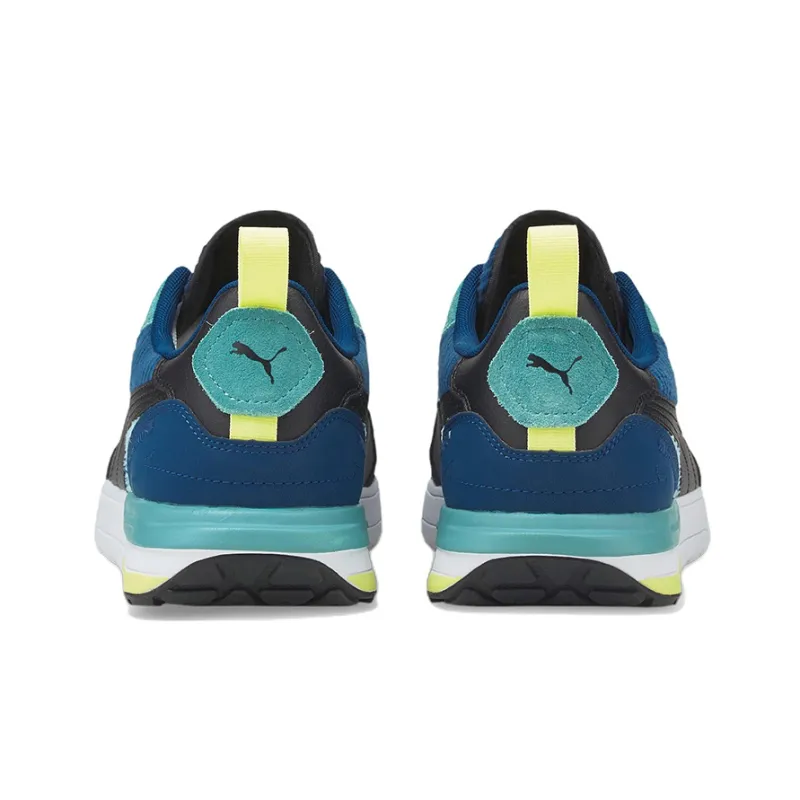 PUMA R22 Casual Shoes Unisex Low Top Black/Dark Blue/Lake Blue-3