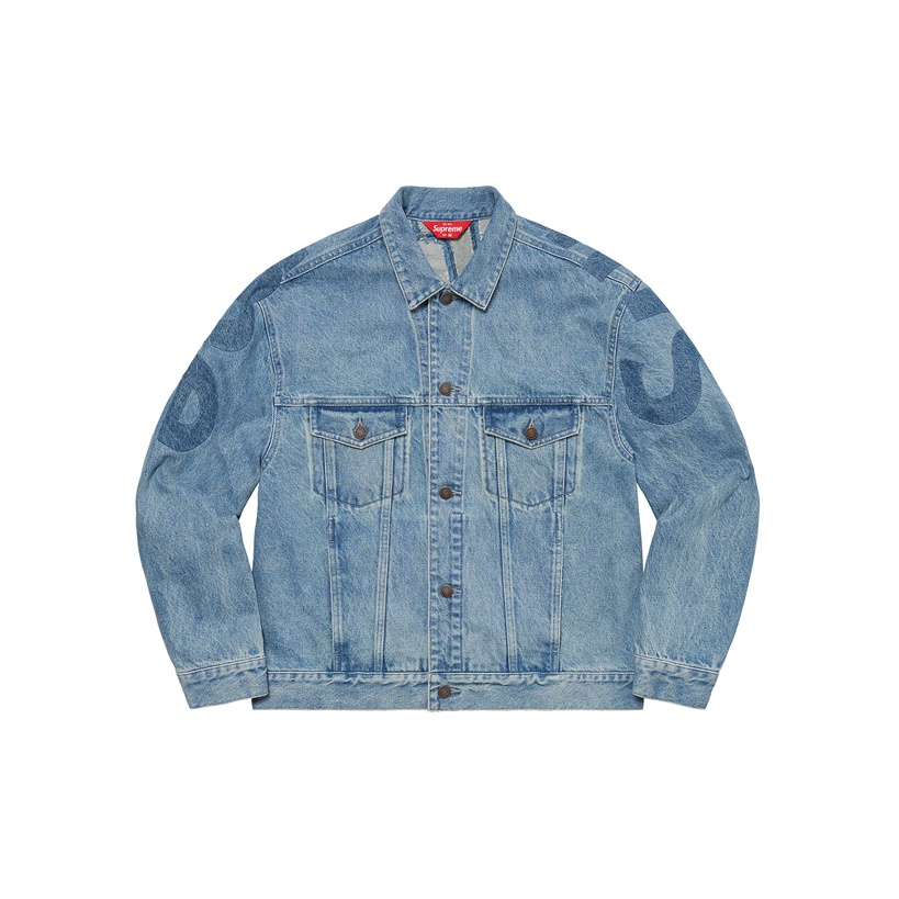 Supreme Inset Logo Denim Trucker Jacket