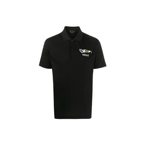 VERSACE Polo Shirts Men Black