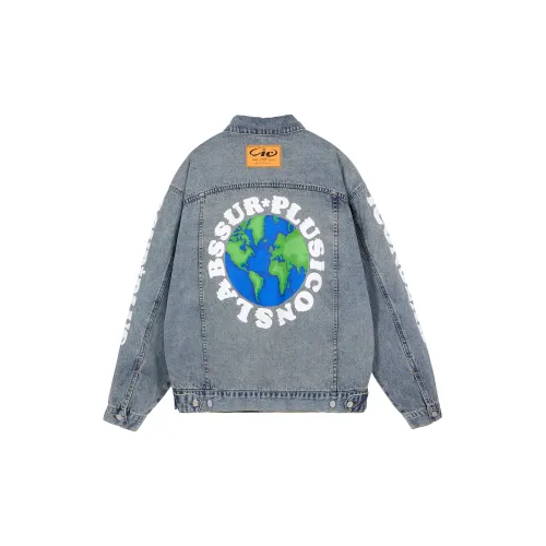 Iconslab X ICONS Lab Denim Jackets Unisex Washed Blue